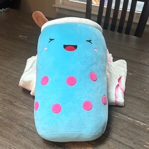 Cute Blue Bubble Tea Plush